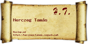 Herczeg Tamás névjegykártya